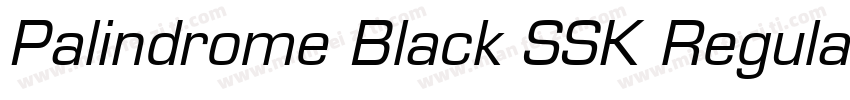 Palindrome Black SSK Regular字体转换